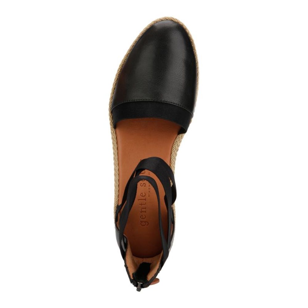 GENTLE SOULS KENNETH COLE Womens Black Noa-beth Wedge Espadrille Shoes 6.5 M